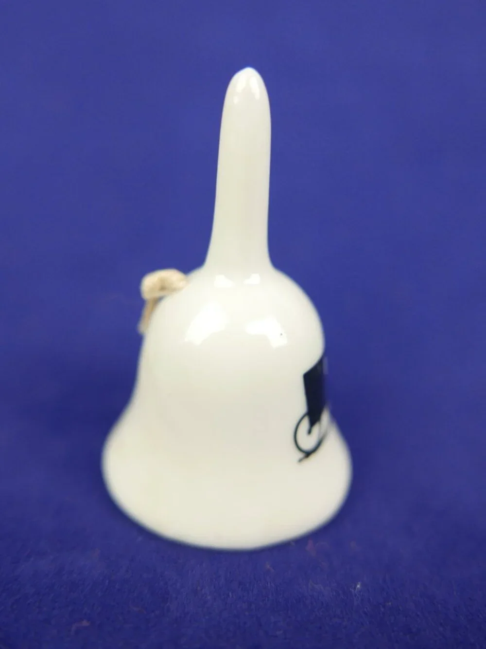Vintage Amish Country Miniature Ceramic Souvenir Bell Horse & Buggy Silhouette